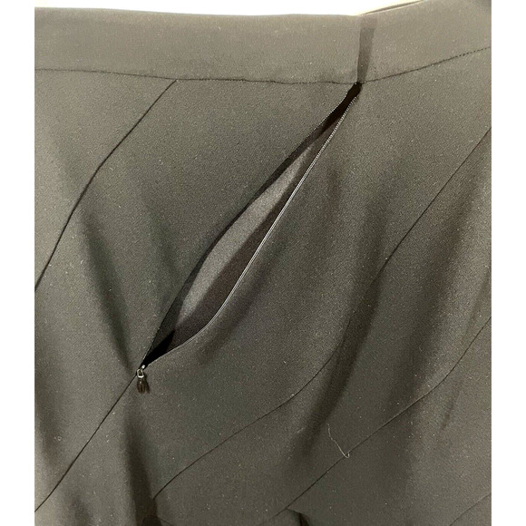 Theory Black Crepe Flounce Flutter Hem Lined Mini Skirt - Picture 6 of 7